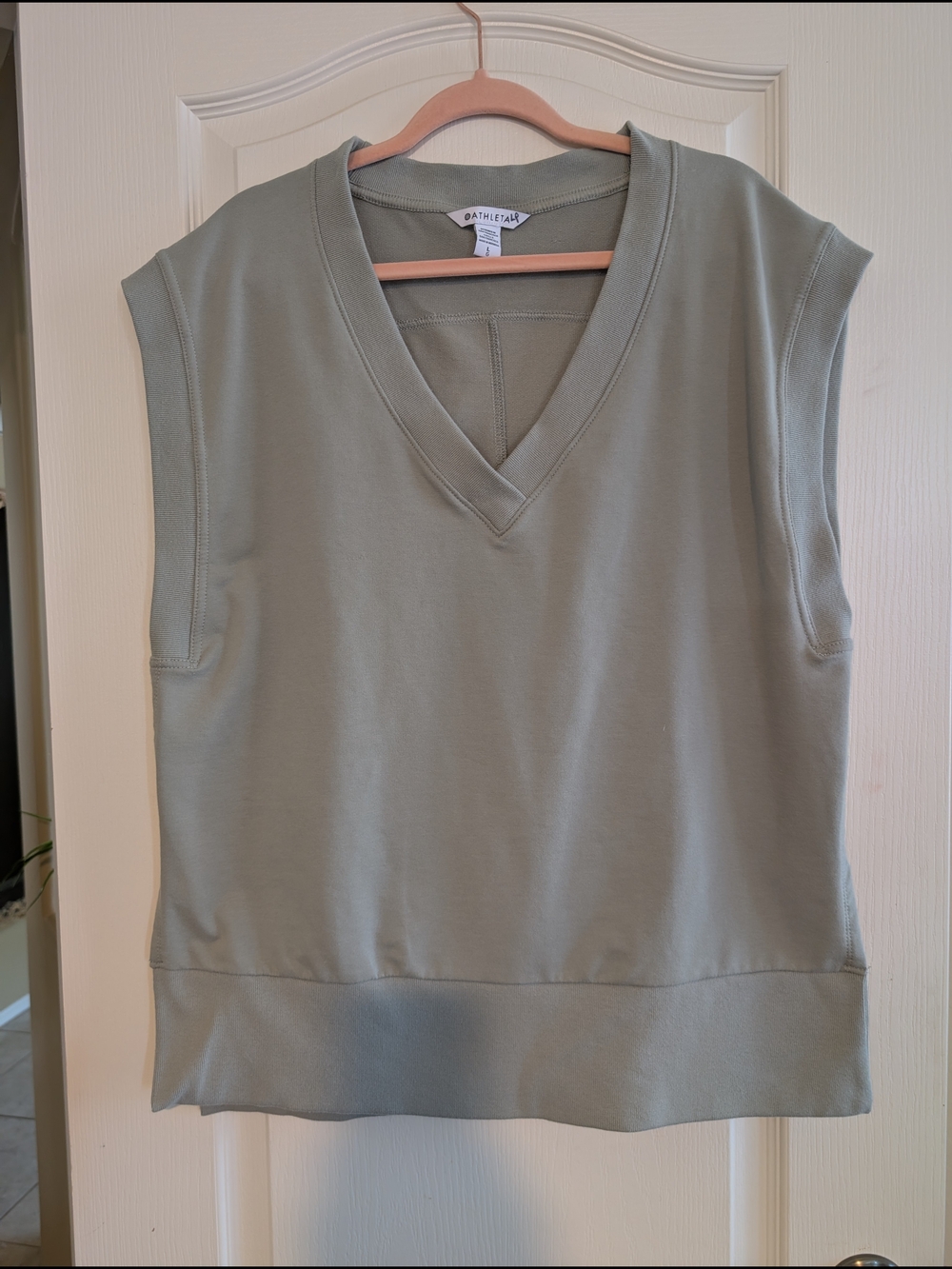 Athleta Retro Terry V-neck Sweatshirt